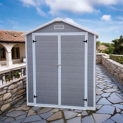 6x4ft Knocked-down Structure Backyard Storage Shed Double Swing Door Outdoor Storage Shed