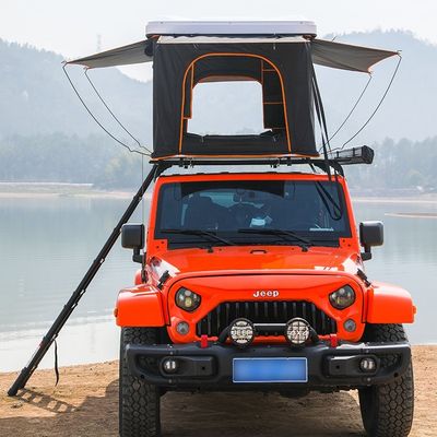 ABS Hard Shell Pop Up Car Tent Rectangular Rooftop Camping Tent For Truck Suv