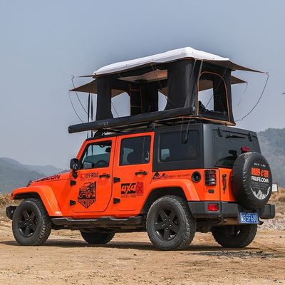 ABS Hard Shell Pop Up Car Tent Rectangular Rooftop Camping Tent For Truck Suv