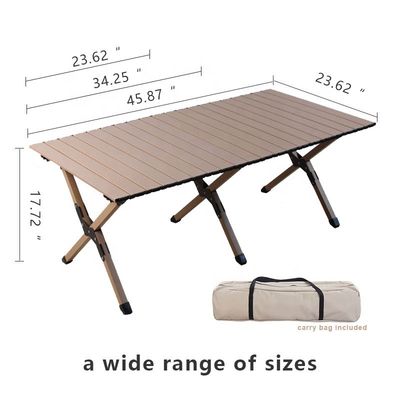 Popular Roll-up Carbon Steel Camping Picnic Table for Indoor and Outdoor Activities