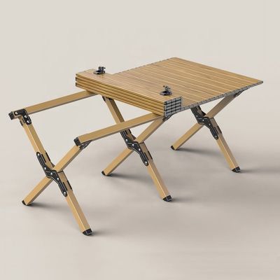 Popular Roll-up Carbon Steel Camping Picnic Table for Indoor and Outdoor Activities