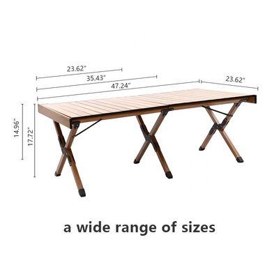 Double-sided Usable Multi-functional Portable Camping Table Aluminium Table Outdoor for Backyard Gatherings