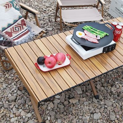 Double-sided Usable Multi-functional Portable Camping Table Aluminium Table Outdoor for Backyard Gatherings