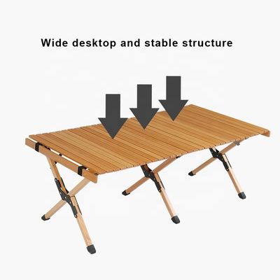 Luxury Beech Wood Table Outdoor Camping Dining Table for Picnics Travel