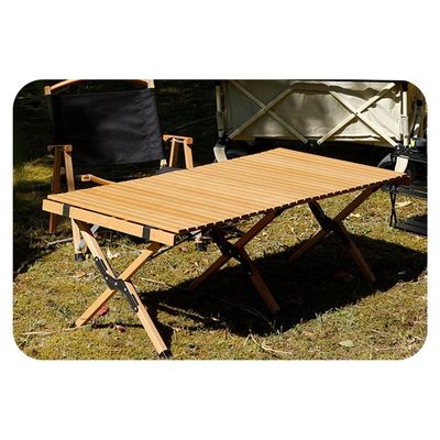 Luxury Beech Wood Table Outdoor Camping Dining Table for Picnics Travel