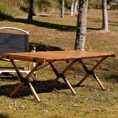 Luxury Beech Wood Table Outdoor Camping Dining Table for Picnics Travel