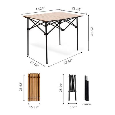 Elevated Folding Campsite Table Camping Picnic Foldable Folding Outdoor Tables