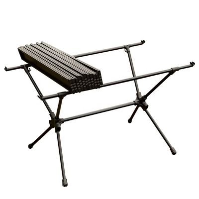 Adjustable Height Outdoor Table Aluminum Alloy Outdoor Foldable Table  for Hiking Camping
