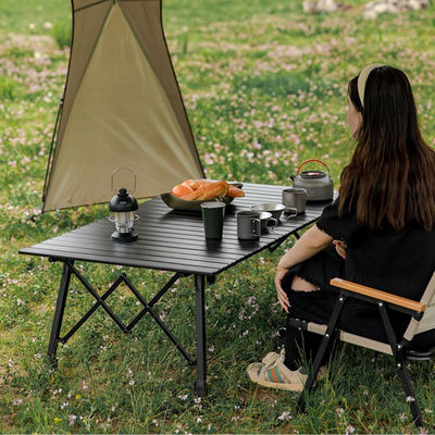 Adjustable Height Outdoor Table Aluminum Alloy Outdoor Foldable Table  for Hiking Camping