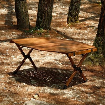 Octangle Wood Camping Table Custom Cheap China Wholesale Trestle Table Folding