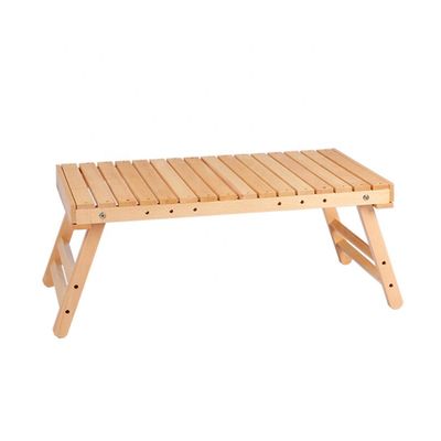 China Manufacturing Beech Reasonable Price Easy Folding Camping Table for Sale