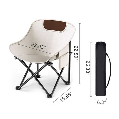 Comfortable Portable Camping Chair Iron Metal Moon Chair For Home Barbecues