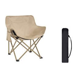 Comfortable Portable Camping Chair Iron Metal Moon Chair For Home Barbecues