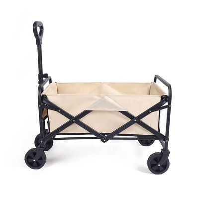 5" PVC Wheels No Brake Folding Wagon Cart Removable Camping Fold Up Wagon