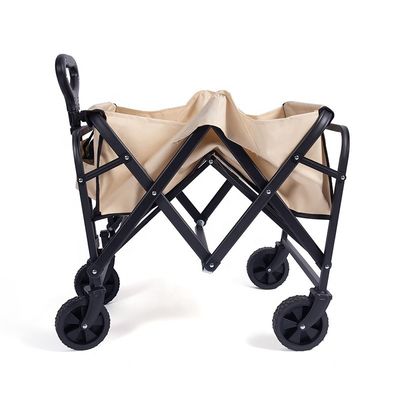 5" PVC Wheels No Brake Folding Wagon Cart Removable Camping Fold Up Wagon