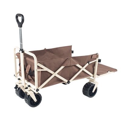Outdoor 150L Large Capacity Folding Wagon Cart Double Oxford Cloth Multifunctional Camping Trolley