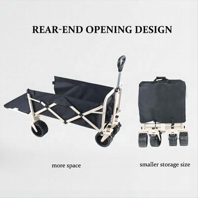 Outdoor 150L Large Capacity Folding Wagon Cart Double Oxford Cloth Multifunctional Camping Trolley