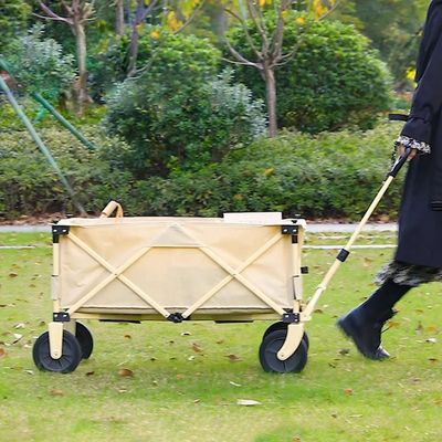 Multi Functional Collapsible Beach Wagon Trolley Four Wheel Outdoor Camping Wagon Cart