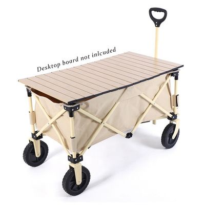 Multi Functional Collapsible Beach Wagon Trolley Four Wheel Outdoor Camping Wagon Cart