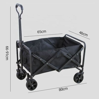 5 Inch Rubber Wheels  Folding Beach Wagon No Brakes Outdoor Camping Outdoor Utility Cart