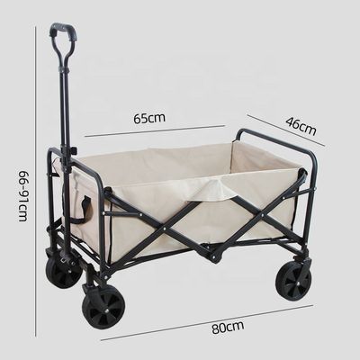 5 Inch Rubber Wheels  Folding Beach Wagon No Brakes Outdoor Camping Outdoor Utility Cart