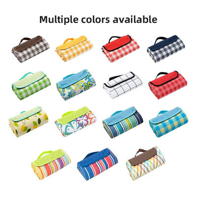 Durable Waterproof Checkered Oxford Picnic Blanket For Outdoor Camping