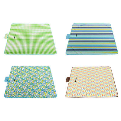 Durable Waterproof Checkered Oxford Picnic Blanket For Outdoor Camping