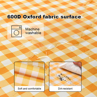 Durable Waterproof Checkered Oxford Picnic Blanket For Outdoor Camping