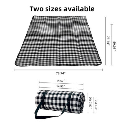 Foldable Moisture Proof Oversized Picnic Blanket Acrylic Fabric Custom Camping Blanket Thickened