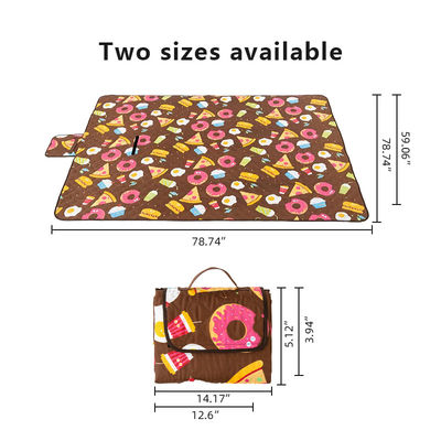 2x2m Large Thick Camping Picnic Blanket Folding Mat Picnic For Outdoor Camping
