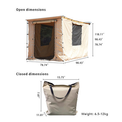 Custom Oxford 3 - 5 Person Portable Car Awning  Outdoor Camping Tents Portable