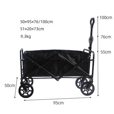 Double Oxford Cloth Folding Wagon Cart Detachable Outdoor Multifunctional Folding Cart With Wheels
