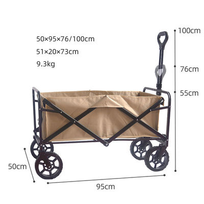 Double Oxford Cloth Folding Wagon Cart Detachable Outdoor Multifunctional Folding Cart With Wheels