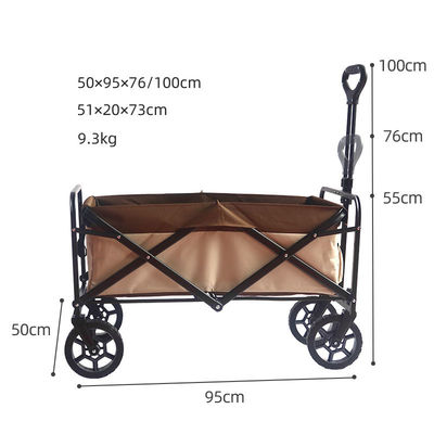 Double Oxford Cloth Folding Wagon Cart Detachable Outdoor Multifunctional Folding Cart With Wheels