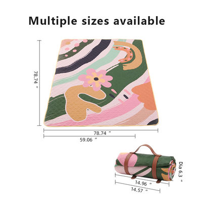 Personalised Extra Large Packable Floral Picnic Blanket For A Picnic
