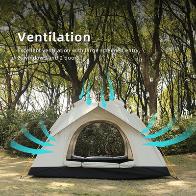 Square Waterproof Camping Outdoor Tents Large Instant Oxford Auto Inflate Tent 4 Person