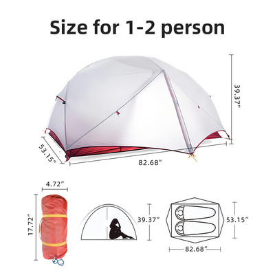 Oxford Cloth Camping Outdoor Tents Two Person Camping Tent Backpacking Tent 2.50kg