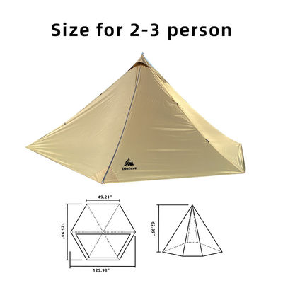 Classic Design Lightweight Pyramid Tent Wind Resistance Outdoor Camping Tent 210T Fabric