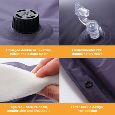 PVC Self Inflating Sleeping Pad 0.90kg Outdoor Inflatable Mattress For Camping