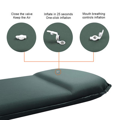 One Piece TPU Self Inflating Double Camp Mat Easy Carry Outdoor Inflating Camping Mattress