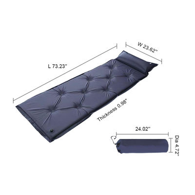 PVC Self Inflating Sleeping Pad 0.90kg Outdoor Inflatable Mattress For Camping