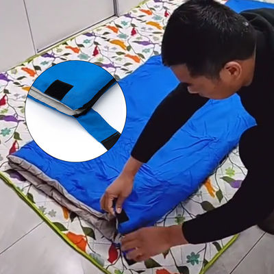 Purple Cotton Single Envelope Large Sleeping Bag Backpacking Camping Bag For Adults