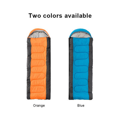 1 Person Camping Sleeping Bags Orange Rectangular Backpacking Sleeping Bag