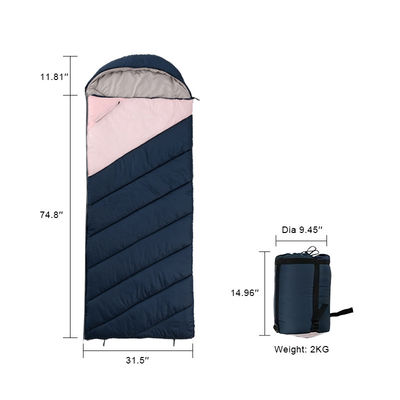 Extra Wide Envelope Style Winter Sleeping Bags Sleeping Bag Pad With Pillow