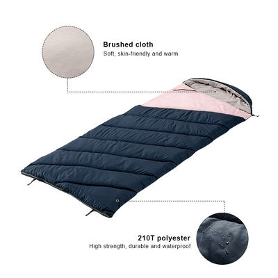 Extra Wide Envelope Style Winter Sleeping Bags Sleeping Bag Pad With Pillow