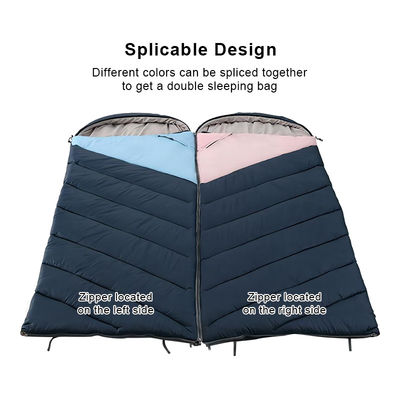 Extra Wide Envelope Style Winter Sleeping Bags Sleeping Bag Pad With Pillow