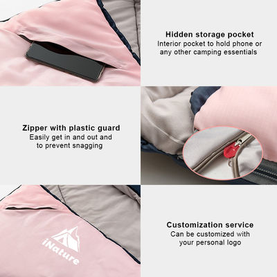 Extra Wide Envelope Style Winter Sleeping Bags Sleeping Bag Pad With Pillow