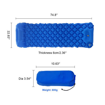 Egg Groove Shaped Outdoor Sleeping Mat With Pillow Folding Sleeping Mat Camping