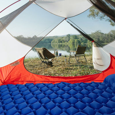 Egg Groove Shaped Outdoor Sleeping Mat With Pillow Folding Sleeping Mat Camping