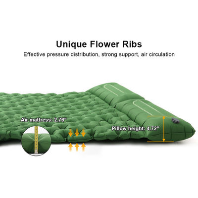 Double Camping Pad For Sleeping Backpacking Sleeping Mat With Pillow